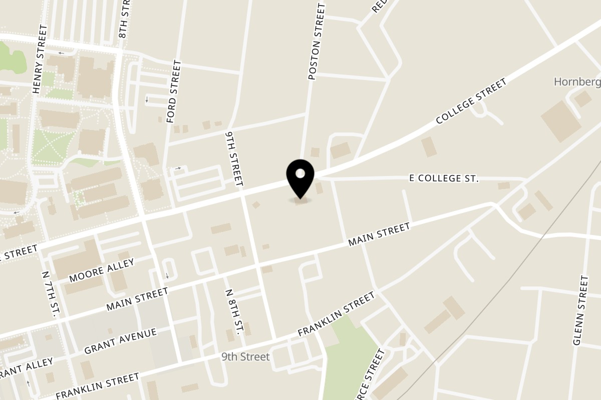 Map showing the location of Tha Brass Key on 930 College St in Clarksville